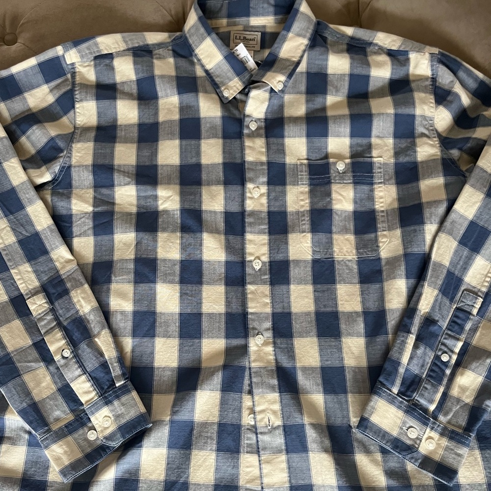 LL Bean button down shirt size XL